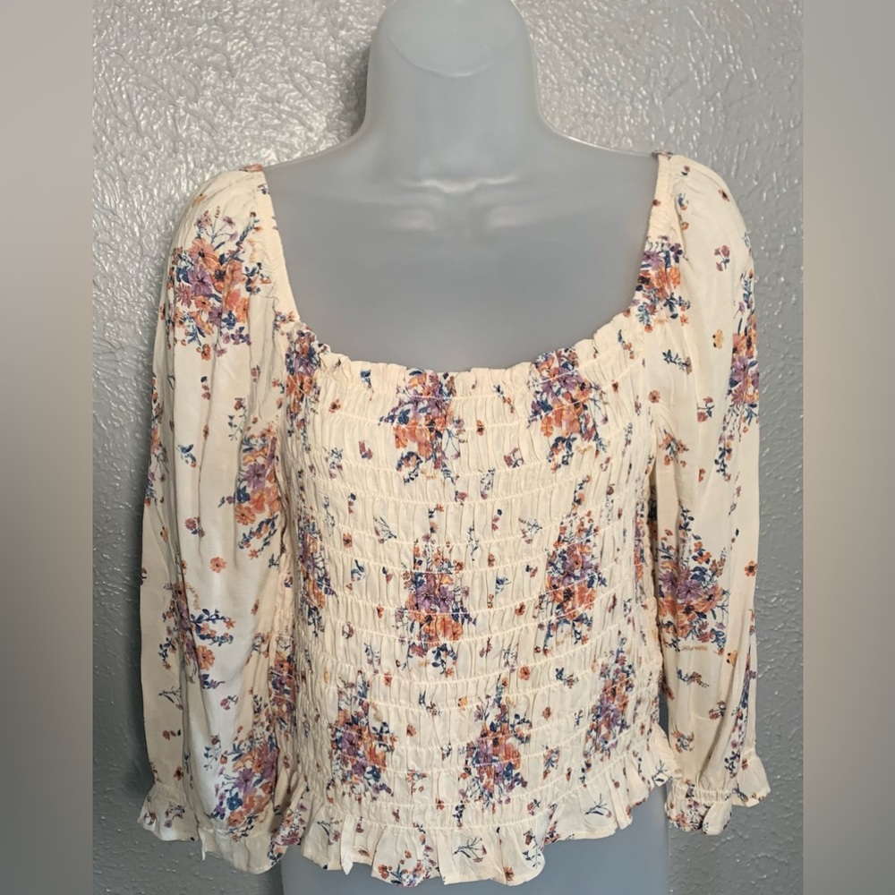 Jolt Cream Floral Blouse